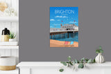 Brighton Travel Print, Brighton Poster, Brighton, England, UK Travel Poster, Brighton Pier NQ Media Designs