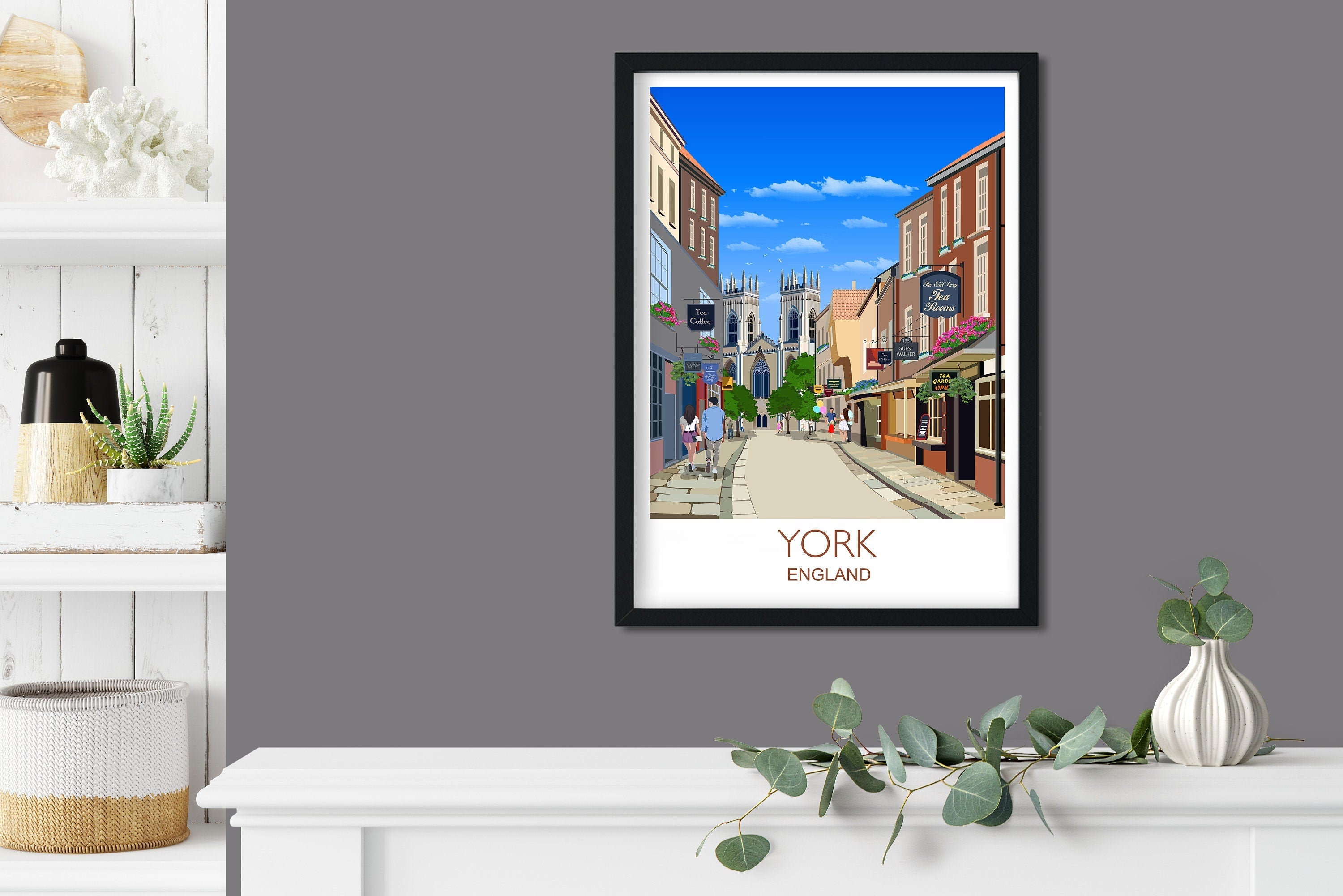 York Poster, Travel Print of York, York, England, UK NQ Media Designs