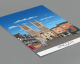 Lincoln Travel Print, Lincoln Travel Poster, Lincoln, England NQ Media Designs