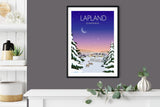 Lapland Travel Print, Lapland Travel Poster NQ Media Designs