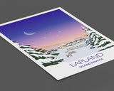 Lapland Travel Poster, Lapland Travel Print NQ Media Designs