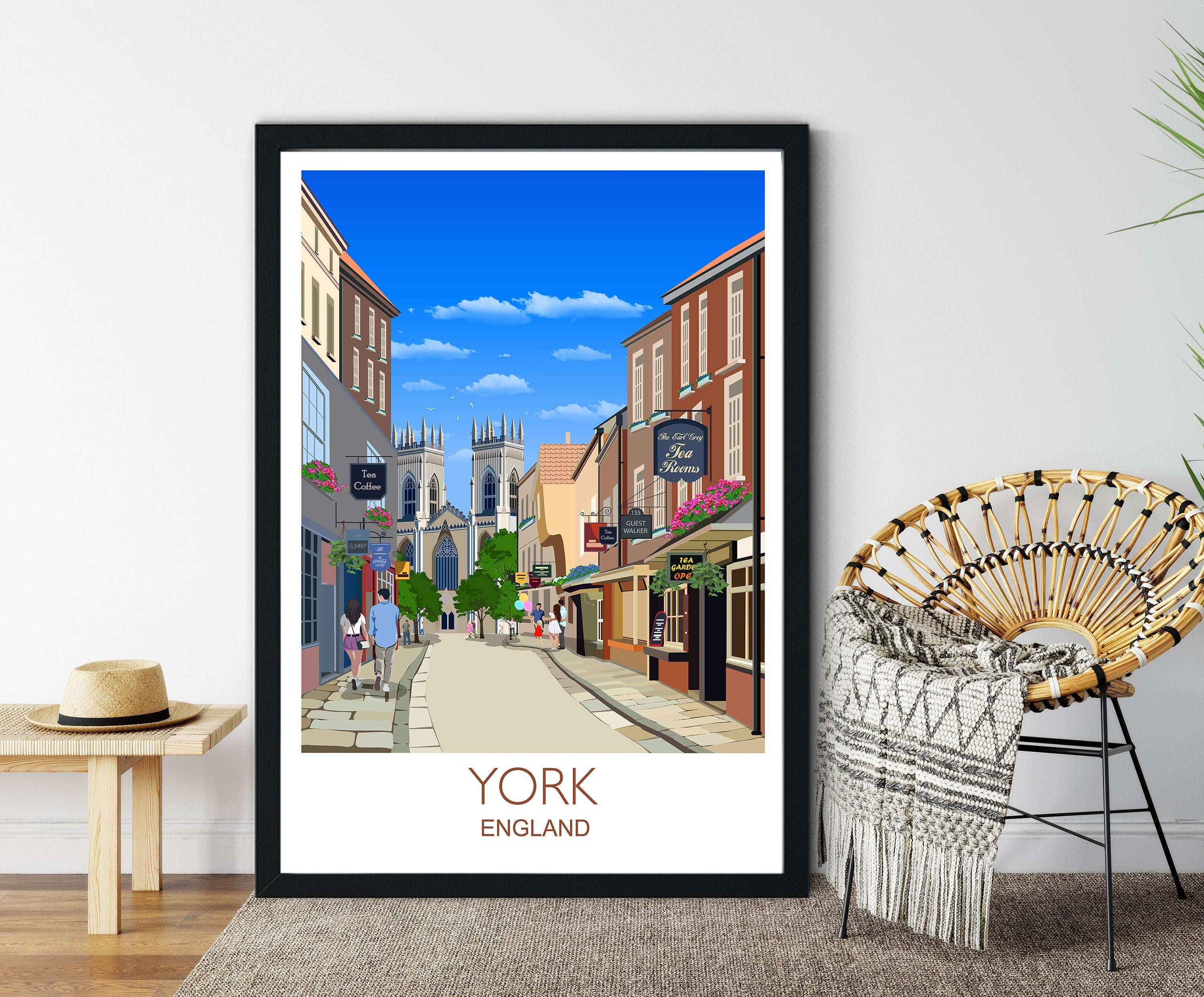 York Poster, Travel Print of York, York, England, UK NQ Media Designs