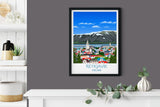Reykjavik Travel Poster, Reykjavik Travel Print, Iceland NQ Media Designs