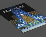 New York Travel Poster at Christmas, Travel Print of New York at Christmas, City of New York, USA NQ Media Designs