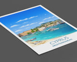 Cyprus Travel Print, Travel Poster of Cyprus, Cyprus, Mediterranean NQ Media Designs