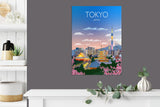 Tokyo Travel Poster, Travel Print of Tokyo, City of Tokyo, Japan NQ Media Designs