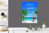 Jamaica Travel Poster, Travel Print of Jamaica, Caribbean NQ Media Designs