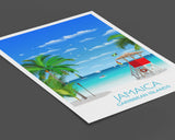 Jamaica Travel Print, Travel Poster of Jamaica, Caribbean NQ Media Designs