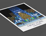New York at Christmas Travel Poster, Travel Print of New York at Christmas, City of New York, USA NQ Media Designs