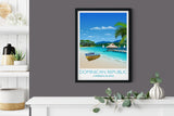 Dominican Republic Travel Print, Travel Poster of Dominican Republic, Caribbean NQ Media Designs
