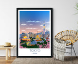 Tokyo Travel Poster, Travel Print of Tokyo, City of Tokyo, Japan NQ Media Designs