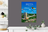Bristol Travel Print, Bristol Poster, Bristol,England, UK Travel Poster NQ Media Designs