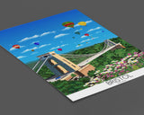 Bristol Travel Print, Bristol Poster, Bristol,England, UK Travel Poster NQ Media Designs