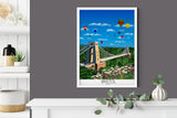 Bristol Travel Print, Bristol Poster, Bristol,England, UK Travel Poster NQ Media Designs