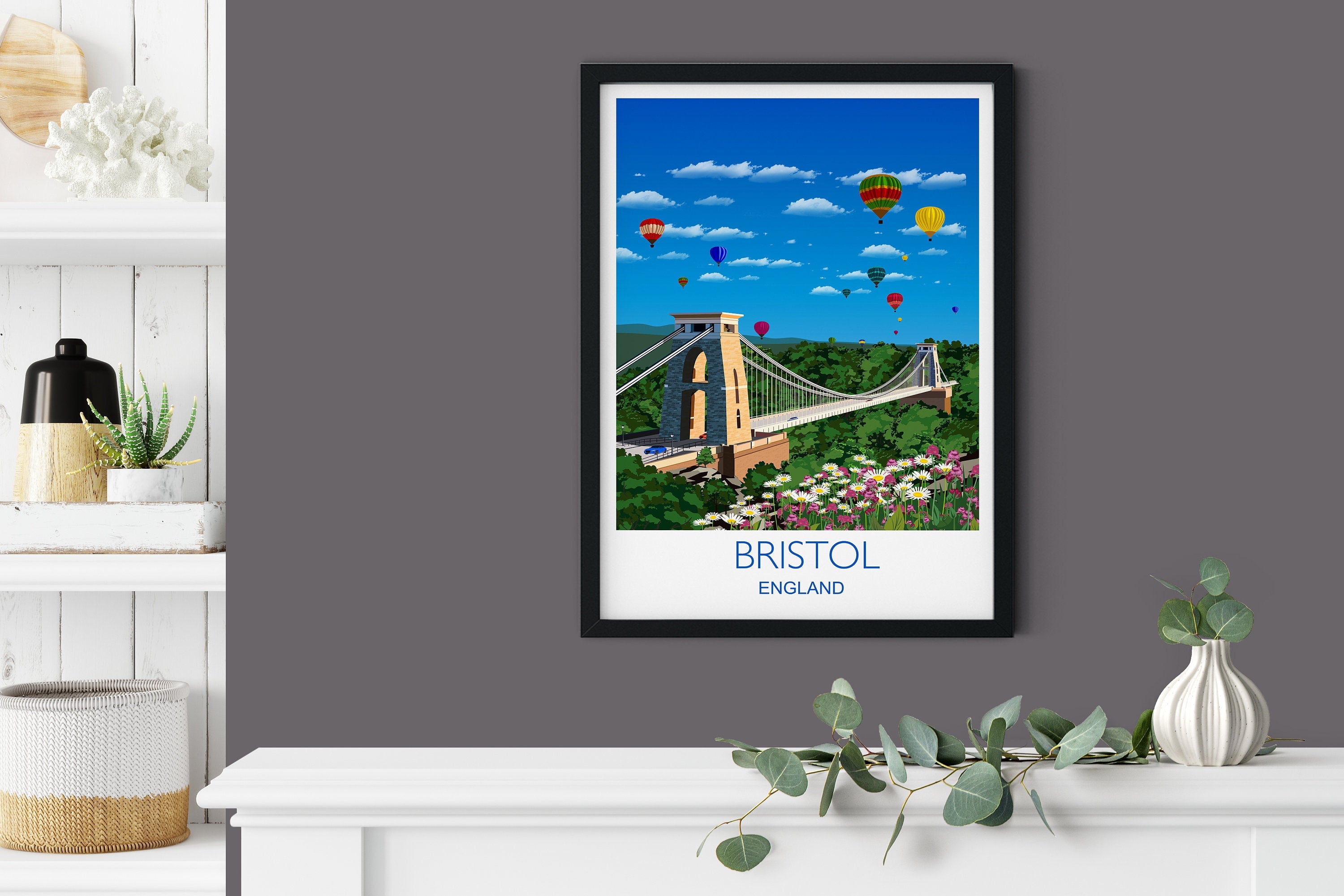 Bristol Travel Poster, Travel Print of Bristol,England, UK NQ Media Designs