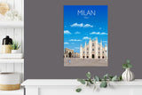 Milan Travel Poster, Travel Print of Milan, City of Milan, Italy, Italy Travel Poster NQ Media Designs