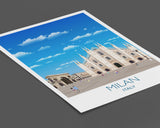 Milan Travel Poster, Travel Print of Milan, City of Milan, Italy NQ Media Designs
