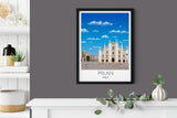 Milan Travel Poster, Travel Print of Milan, City of Milan, Italy NQ Media Designs
