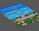 Canterbury Travel Print, Canterbury Poster, Canterbury,Kent, England, UK NQ Media Designs