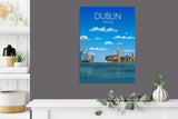 Dublin Travel Print, Dublin Poster, Dublin, Ireland, Ireland Travel Poster NQ Media Designs