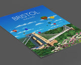 Bristol Travel Print, Bristol Poster, Bristol,England, UK Travel Poster NQ Media Designs