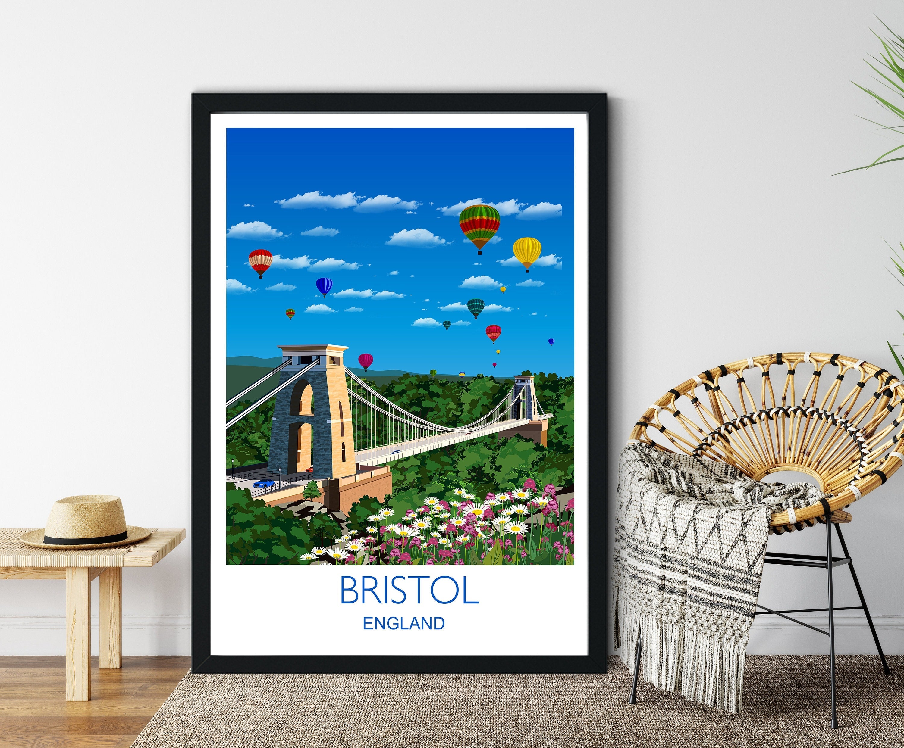 Bristol Travel Poster, Travel Print of Bristol,England, UK NQ Media Designs