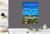 Canterbury Travel Print, Canterbury Poster, Canterbury,Kent, England, UK