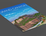 Grand Canyon Travel Poster, Travel Print of Grand Canyon, Grand Canyon, Arizona, USA NQ Media Designs
