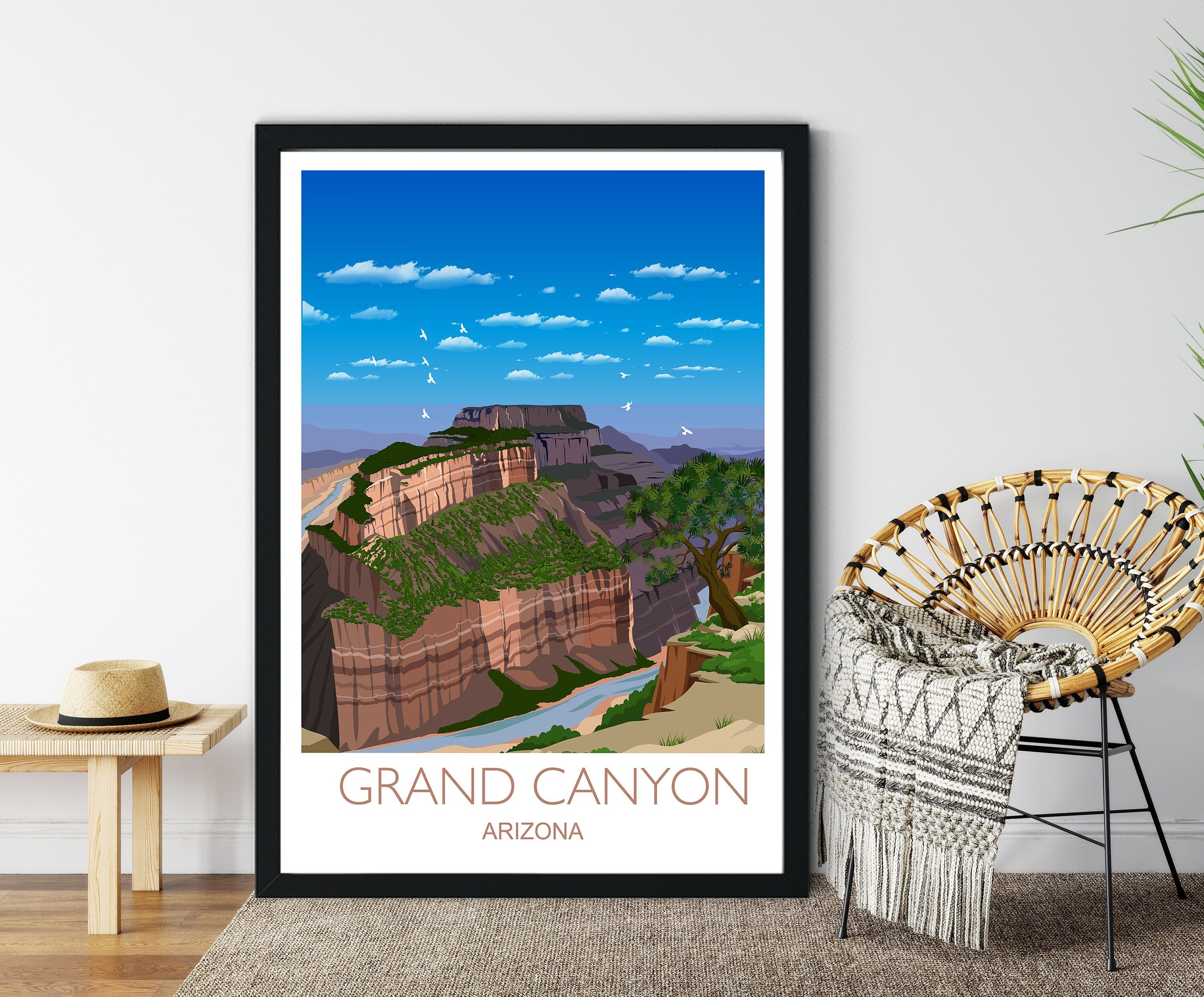 Grand Canyon Travel Poster, Travel Print of Grand Canyon, Arizona, USA NQ Media Designs
