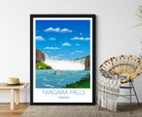 Niagara Falls Travel Poster, Travel Print of Niagara Falls, Ontario, Canada NQ Media Designs