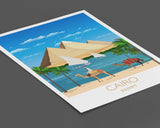 Cairo Travel Print, Cairo Travel Poster, Pyramids, Egypt, Egypt Travel Poster NQ Media Designs