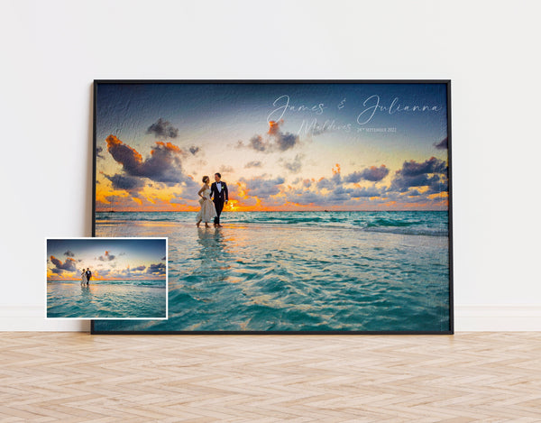 Custom Portrait Painting from your Photo, Personalized Family Painting, Custom Couple Portrait, Digital Print on Canvas, Birthday Gift