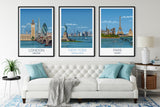 Travel Print Set | Set of 3 Prints | Wall Art Prints | City Prints | Adventure Travel Art | Barcelona, London, New York and many more! NQ Media Designs