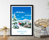 Whistler Travel Poster, Travel Print of Whistler, British Columbia, Canada NQ Media Designs