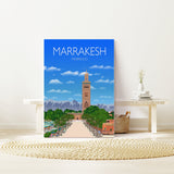 Marrakesh Travel Poster, Travel Print of Marrakesh, Marrakesh Morocco NQ Media Designs