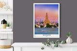 Bangkok Travel Poster, Travel Print of Bangkok, Bangkok Thailand NQ Media Designs