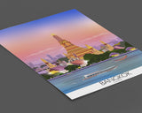 Bangkok Travel Poster, Travel Print of Bangkok, Bangkok Thailand NQ Media Designs