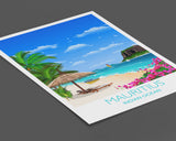 Mauritius Travel Print, Travel Poster of Mauritius, Indian Ocean NQ Media Designs