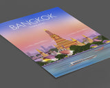 Bangkok Travel Poster, Travel Print of Bangkok, Bangkok Thailand NQ Media Designs
