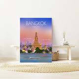 Bangkok Travel Poster, Travel Print of Bangkok, Bangkok Thailand NQ Media Designs
