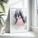 Graduation Watercolour, Portrait from Photo, Custom Gift for Daughter, Graduation gift, Gift for Parents, Gift for Son, Gift for Friend NQ Media Designs