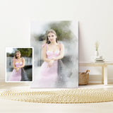 Prom Dress Watercolour, Portrait from Photo, Custom Prom Gift for Daughter, Graduation gift, Gift for Parents, Gift for Son, Gift for Friend NQ Media Designs