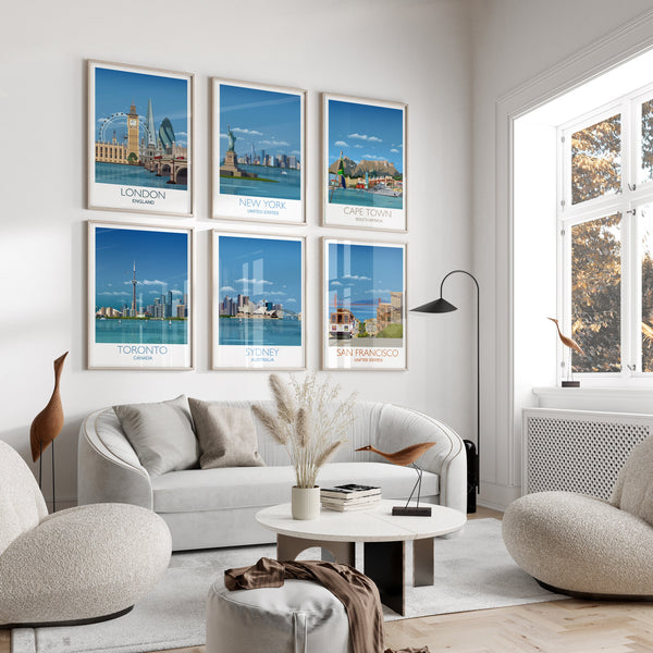 Lake Garda Travel Poster Wall Art, Travel Print of Lake Garda, Lake Garda Art Lovers Gift, Italy, Italian Lakes Art Gift