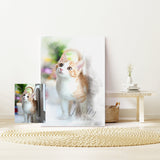Personalised Watercolour Pet Portrait, Personalised Pet print, Pet Lover Gift NQ Media Designs