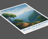 Blue Mountains Poster, Travel Print of Blue Mountains, New South Wales, Australia, Travel Gift NQ Media Designs