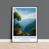 Blue Mountains Poster, Travel Print of Blue Mountains, New South Wales, Australia, Travel Gift NQ Media Designs