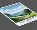 Peak District Poster, Travel Print of Peak District, National Park, England, UK, Travel Gift NQ Media Designs