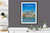 Istanbul Travel Print, Travel Poster of Istanbul, Istanbul Poster, Istanbul, Turkey, Turkey Travel Poster NQ Media Designs