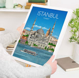 Istanbul Travel Print, Travel Poster of Istanbul, Istanbul Poster, Istanbul, Turkey, Turkey Travel Poster NQ Media Designs