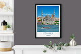 Istanbul Travel Poster Travel Print of Istanbul, Istanbul Poster, Turkey, Turkey Poster NQ Media Designs